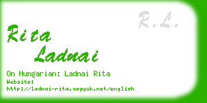 rita ladnai business card